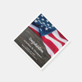 Serviette En Papier Graduation patriotique rustique drapeau américain (Coin)