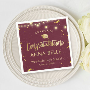 Serviette En Papier Graduation personnalisée Classe personnalisée de 2