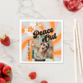 Serviette En Papier Graduation photo Hippie Retro (En situation)