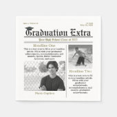 Serviette En Papier Graduation Photo Moderne Cool Fun Facts Journal (Devant)