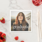 Serviette En Papier Graduation photo raffinée (En situation)