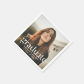 Serviette En Papier Graduation photo raffinée (Coin)