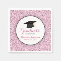 Graduation Pink Faux Parties scintillant