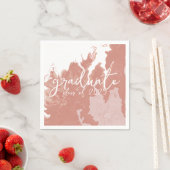 Serviette En Papier Graduation Pink Mable (En situation)