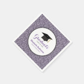 Serviette En Papier Graduation Purple Faux Parties scintillant (Coin)