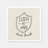 Serviette En Papier Graduation rustique 4,7 pouces (Devant)