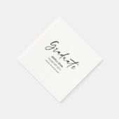 Serviette En Papier Graduation Simple Classique White Graduate Party (Coin)