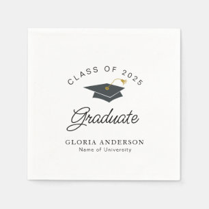 Serviette En Papier graduation simple en noir et blanc