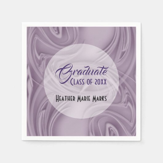 Serviette En Papier Graduation Vieux Lavender Strokes Party (Devant)