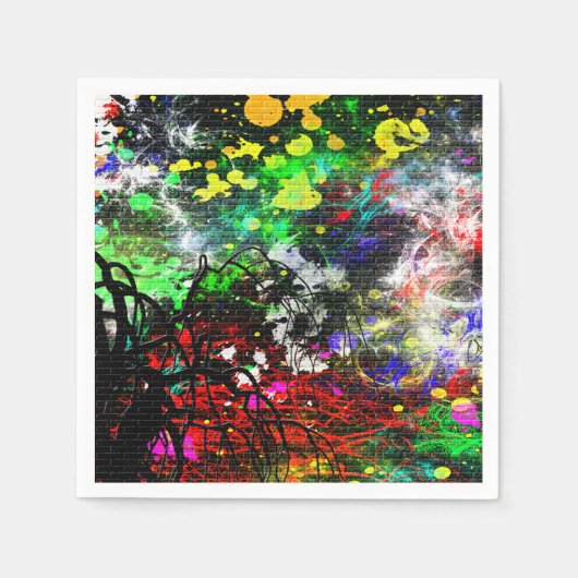 Serviette En Papier Graffiti Brick Wall (Devant)