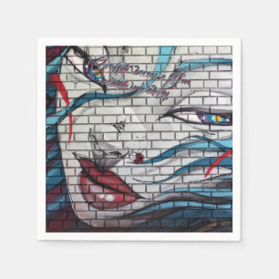 Serviette En Papier Graffiti de fille asiatique 