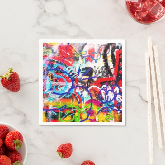 Serviette En Papier Graffiti fou (En situation)