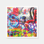 Serviette En Papier Graffiti fou (Devant)