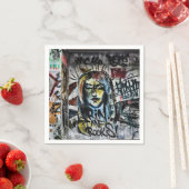 Serviette En Papier Graffiti Moderne Cool urbain Art de rue (En situation)