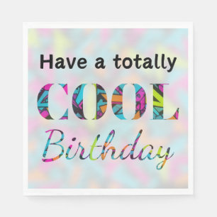 Serviette En Papier Graffiti moderne Neon Effet Totalement Cool Annive
