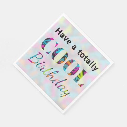 Serviette En Papier Graffiti moderne Neon Effet Totalement Cool Annive (Coin)