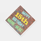 Serviette En Papier Graffiti muraux de briques inspiré 15e anniversair (Coin)