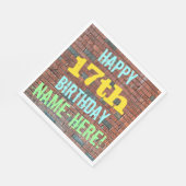 Serviette En Papier Graffiti muraux de briques inspiré 17e anniversair (Coin)