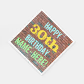 Serviette En Papier Graffiti muraux de briques inspiré 30e anniversair (Coin)