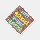 Serviette En Papier Graffiti muraux de briques inspiré 42ème anniversa (Coin)