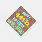 Serviette En Papier Graffiti muraux de briques inspiré 44ème anniversa (Coin)