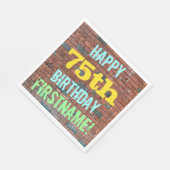 Serviette En Papier Graffiti muraux de briques inspiré 75e anniversair (Coin)