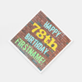 Serviette En Papier Graffiti muraux de briques inspiré 78e anniversair (Coin)