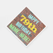 Serviette En Papier Graffiti muraux de briques inspiré 79e anniversair (Coin)