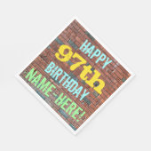 Serviette En Papier Graffiti muraux de briques inspiré 97ème anniversa (Coin)