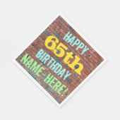 Serviette En Papier Graffiti muraux en briques inspiré 65e anniversair (Coin)