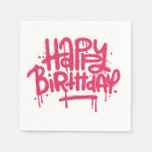 Serviette En Papier Graffiti Spray Joyeux Cadeaux d'anniversaire Love  (Devant)