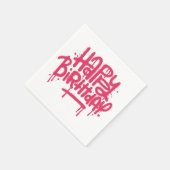 Serviette En Papier Graffiti Spray Joyeux Cadeaux d'anniversaire Love  (Coin)
