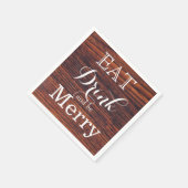 Serviette En Papier Graine de bois foncé en acajou | manger - boire - (Coin)