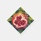 Serviette En Papier Graines de Grenade | Peinture de Fruit (Coin)