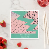 Serviette En Papier Graines de pastèque géométriques Fête d'anniversai (En situation)