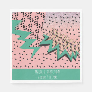 Serviette En Papier Graines de pastèque scintillantes Fête d'anniversa