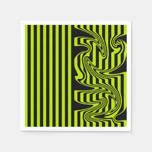 Serviette En Papier Graines et torrents - Lime vert et noir