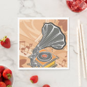 Serviette En Papier Gramophone (En situation)