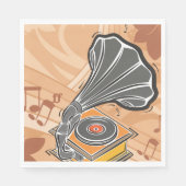 Serviette En Papier Gramophone (Devant)