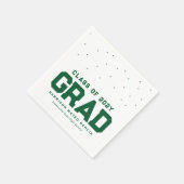 Serviette En Papier Grand athlète sportif vert gradué personnalisé (Coin)