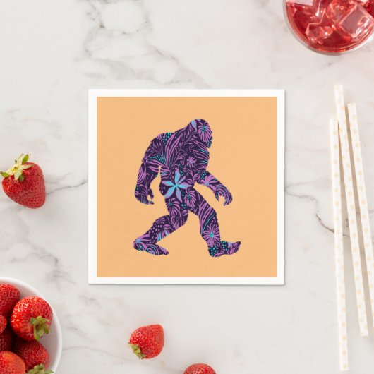 SERVIETTE EN PAPIER GRAND BIGFOOT FLORAL    (En situation)