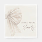Serviette En Papier Grand Bow Boho Beige Sweet 16 (Devant)