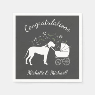 Serviette En Papier Grand Chien Danse Baby shower Chien Chien Chien Ch