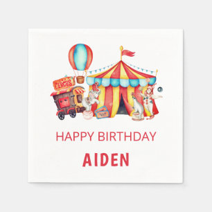 Serviette En Papier Grand Cirque Joyeux Anniversaire