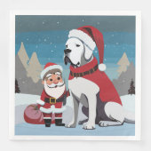 Serviette En Papier Grand Danois festif (Devant)