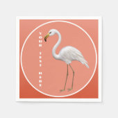 Serviette En Papier Grand Flamant rose Soft Peach Party (Devant)