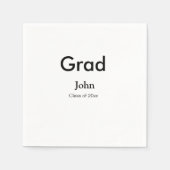 Serviette En Papier grand garçon ajouter nom félicitations date année  (Devant)