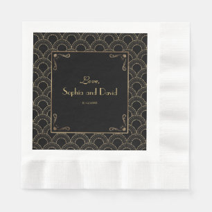 Serviette En Papier Grand Gatsby Vintage années 1920 Art Déco Mariage