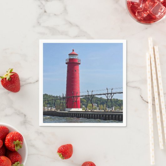Serviette En Papier Grand Haven Lighthouse (En situation)