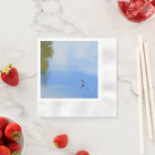 Serviette En Papier Grand héron bleu (En situation)